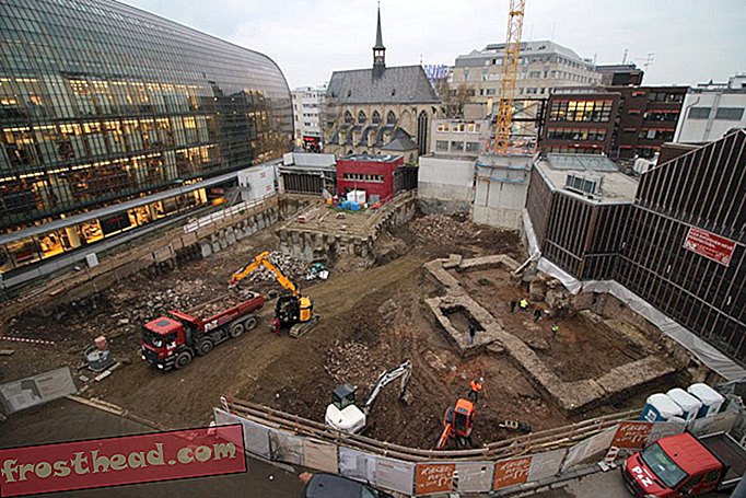De archeologen van Keulen ontgraven de fundamenten van de oudste bekende bibliotheek van Duitsland