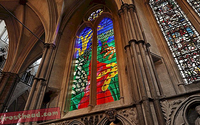 Cea mai nouă fereastră a Westminster Abbey a fost proiectată de David Hockney - pe un iPad