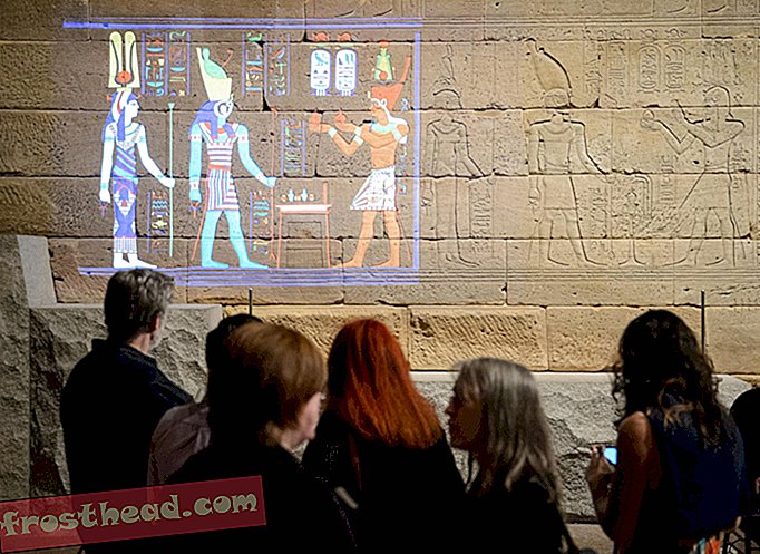 תחזיות דיגיטליות מציגות את צבעי החיים שפעם קישטו מקדש מצרי