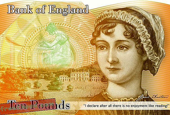 Uusi brittiläinen £ 10 -levy sisältää Jane Austenin
