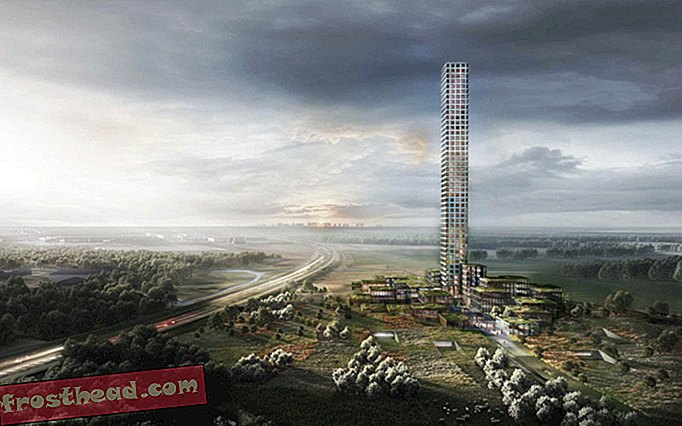 En lille dansk byplanlægning om at bygge Vesteuropas højeste skyskraber