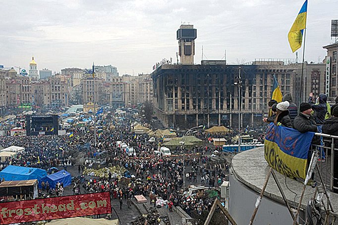 Ukrajinski protestniki že ustanavljajo muzej umetnin na Maidanu