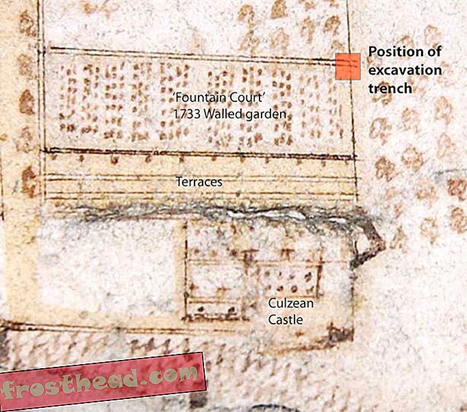 Šotimaa lossi juurest leitud „kadunud” 18. sajandi aed