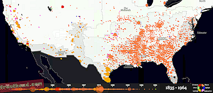 noticias inteligentes, historia de noticias inteligentes y arqueología - Este mapa muestra más de un siglo de linchamientos documentados en los Estados Unidos