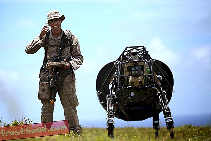 Robotični mule Boston Dynamics delajo vojne igre z marinci
