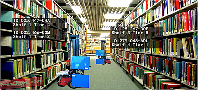 Този робот-библиотекар намира хазартно поставени книги