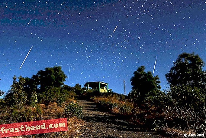 Geminid Meteor Dušš lõõmab üle taeva