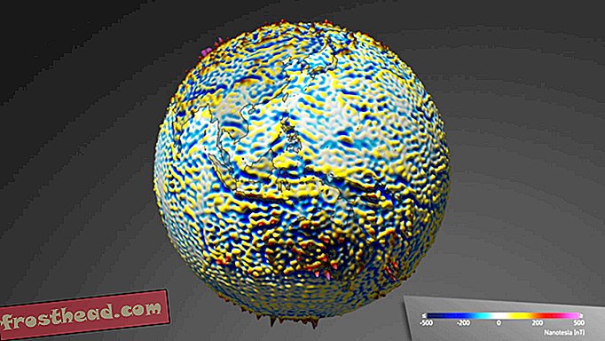 Ta mapa magnetyczna pokazuje Ziemię, jakiej jeszcze nie widziałeś