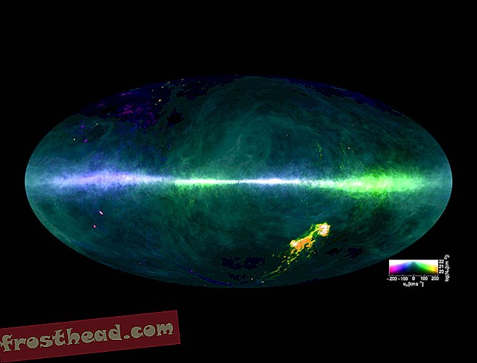 noticias inteligentes, ciencia de noticias inteligentes - Este impresionante mapa rastrea el hidrógeno a lo largo de la Vía Láctea