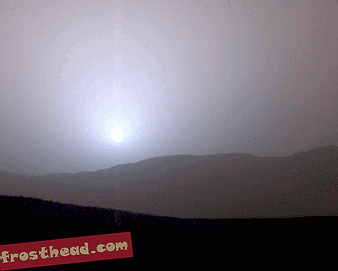 Beobachten Sie den Sonnenuntergang auf dem Mars