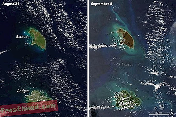 Orkaan Irma kahjustusi võib näha kosmosest