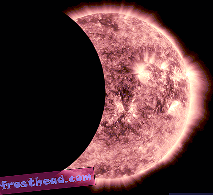 Regarder une éclipse solaire partielle depuis l'espace