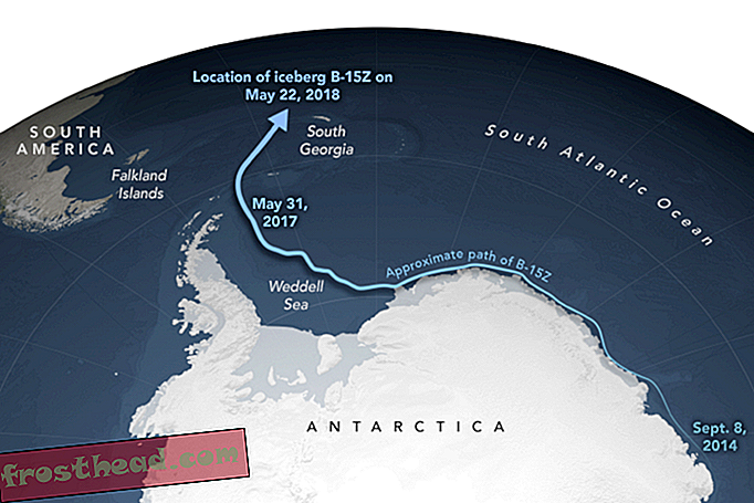 स्मार्ट समाचार, स्मार्ट समाचार विज्ञान - दुनिया का सबसे बड़ा हिमखंड 18 साल बाद उगता है