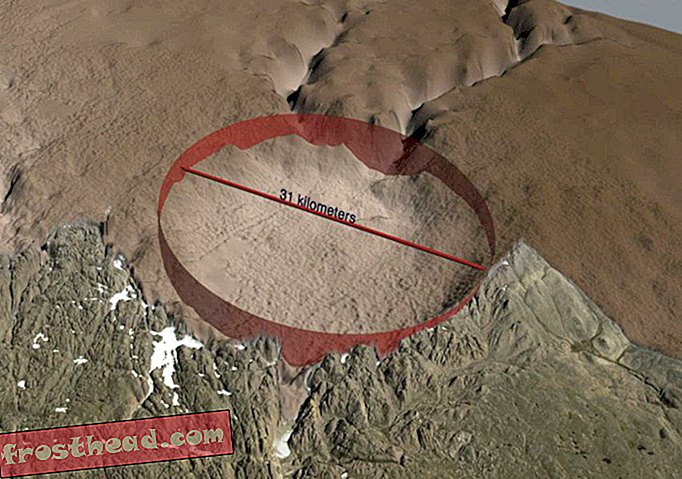 pametne novice, pametne vesti o novicah - Pod grenlandskim ledom je bil najden masiven krater
