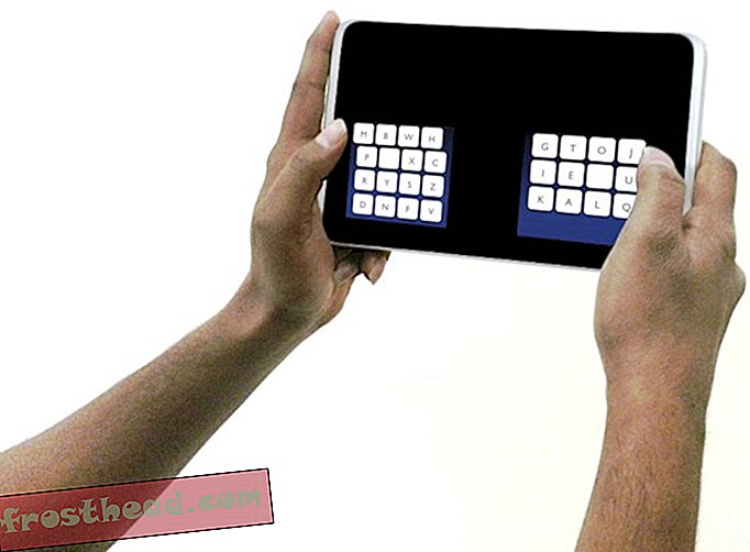 See on uus mitte-QWERTY-klaviatuur, mida kasutate pöidla abil töötava opuse komponeerimiseks