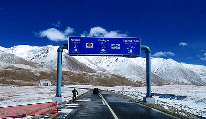 Der Khunjerab-Pass ist eine bergige Straße zwischen Pakistan und China.